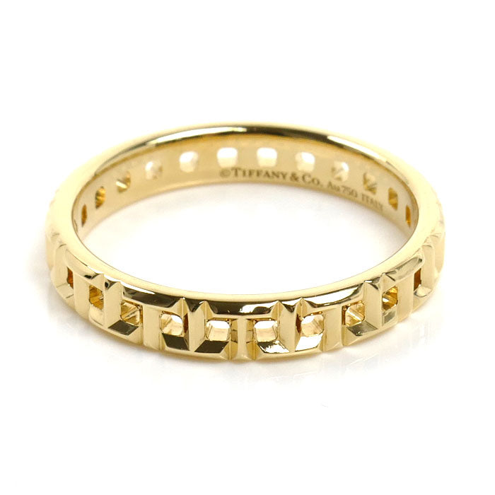 TIFFANY&Co. ティファニー K18YG イエローゴールド Tトゥルー ナロー リング・指輪 15号 3.7g レディース【中古】