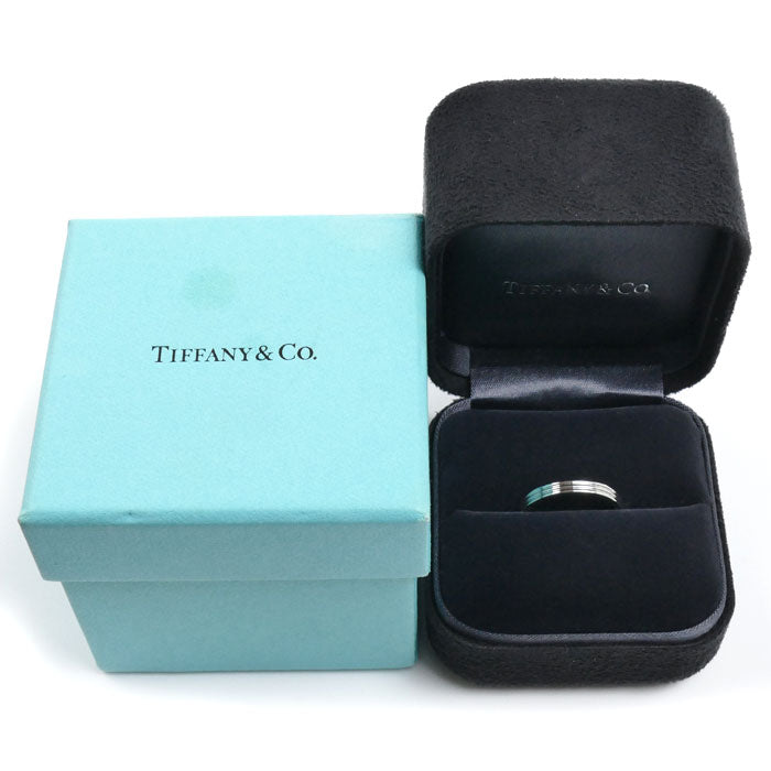 TIFFANY&Co. ティファニー Pt950プラチナ 3ロウ バンド リング・指輪 17.5号 4.9g レディース【中古】【美品】