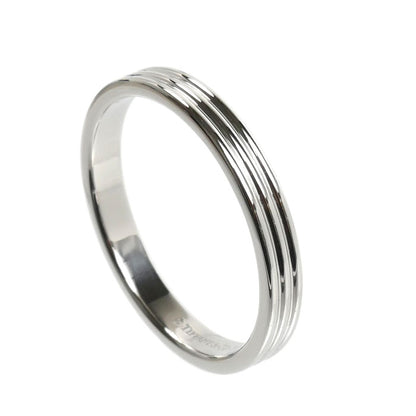 TIFFANY&Co. ティファニー Pt950プラチナ 3ロウ バンド リング・指輪 17.5号 4.9g レディース【中古】【美品】