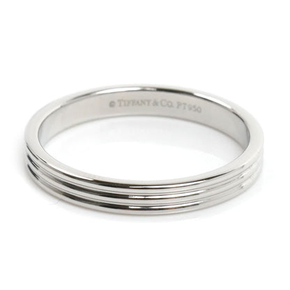 TIFFANY&Co. ティファニー Pt950プラチナ 3ロウ バンド リング・指輪 17.5号 4.9g レディース【中古】【美品】