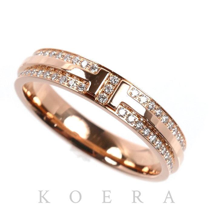TIFFANY&Co. ティファニー K18PG ピンクゴールド T TWOナロー リング・指輪 ダイヤモンド 21号 6.2g レディース【中古】
