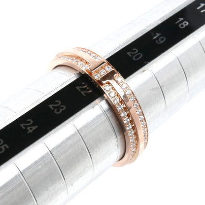 TIFFANY&Co. ティファニー K18PG ピンクゴールド T TWOナロー リング・指輪 ダイヤモンド 21号 6.2g レディース【中古】