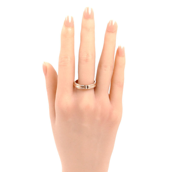 TIFFANY&Co. ティファニー K18PG ピンクゴールド T TWOナロー リング・指輪 ダイヤモンド 21号 6.2g レディース【中古】