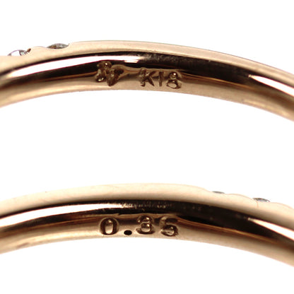Ponte Vecchio ポンテヴェキオ K18PG ピンクゴールド リボン リング・指輪 ダイヤモンド0.35ct 5号 2.0g レディース【中古】