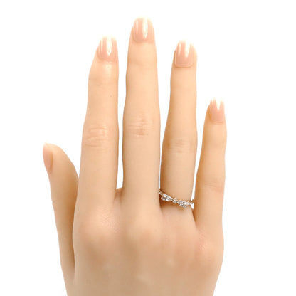 Ponte Vecchio ポンテヴェキオ K18PG ピンクゴールド リボン リング・指輪 ダイヤモンド0.35ct 5号 2.0g レディース【中古】
