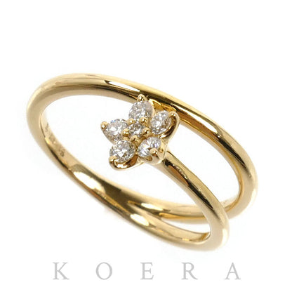 Ponte Vecchio ポンテヴェキオ K18YG イエローゴールド リング・指輪 ダイヤモンド0.09ct 3号 1.9g レディース【中古】