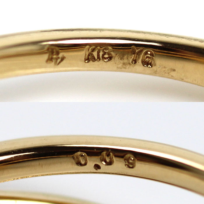 Ponte Vecchio ポンテヴェキオ K18YG イエローゴールド リング・指輪 ダイヤモンド0.09ct 3号 1.9g レディース【中古】
