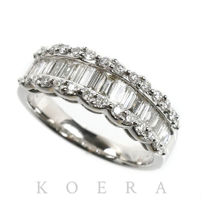 K18WG ホワイトゴールド リング・指輪 ダイヤモンド0.92ct 14号 6.0g レディース【中古】【美品】