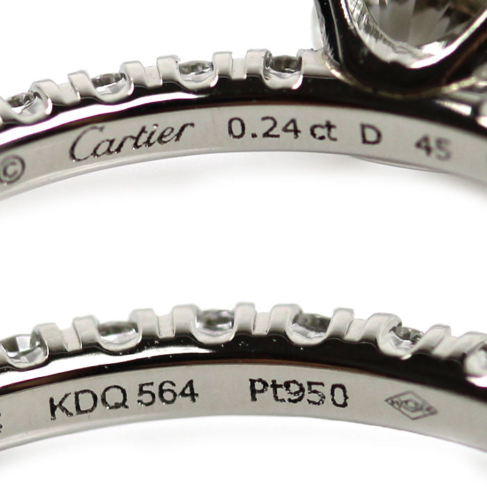 CARTIER カルティエ Pt950プラチナ エタンセル ドゥ カルティエ ハーフエタニティ リング・指輪 N4744345 ダイヤモンド0.24ct 5号 45 1.6g レディース【中古】【美品】