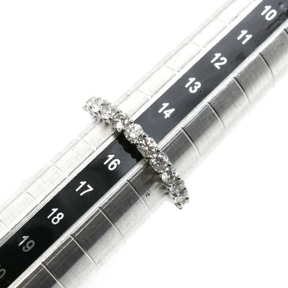 K18WG ホワイトゴールド ハーフエタニティ リング・指輪 ダイヤモンド1.00ct 15号 2.0g レディース【中古】【美品】