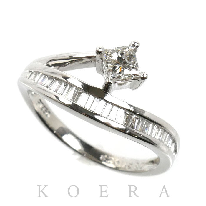 Pt950プラチナ リング・指輪 ダイヤモンド0.21ct/0.23ct 9号 3.7g レディース【中古】