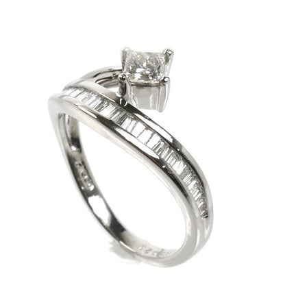Pt950プラチナ リング・指輪 ダイヤモンド0.21ct/0.23ct 9号 3.7g レディース【中古】