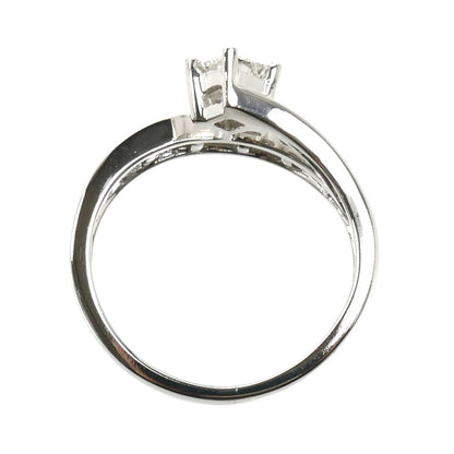 Pt950プラチナ リング・指輪 ダイヤモンド0.21ct/0.23ct 9号 3.7g レディース【中古】