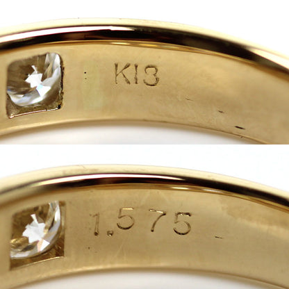 K18YG イエローゴールド リング・指輪 ダイヤモンド1.575ct 14号 4.9g レディース【中古】