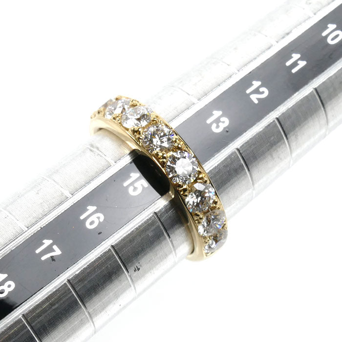 K18YG イエローゴールド リング・指輪 ダイヤモンド1.575ct 14号 4.9g レディース【中古】