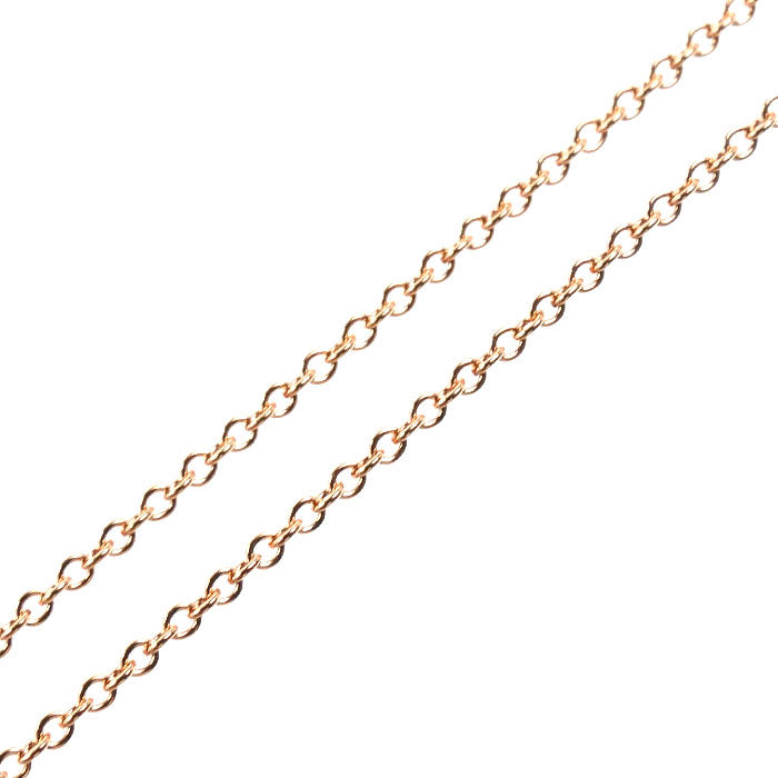 TIFFANY&Co. ティファニー K18PG ピンクゴールド オープンハート 11mm ネックレス ダイヤモンド 2.9g 40cm レディース【中古】【美品】