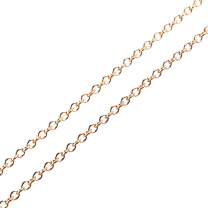 TIFFANY&Co. ティファニー K18PG ピンクゴールド オープンハート 11mm ネックレス ダイヤモンド 2.9g 40cm レディース【中古】【美品】