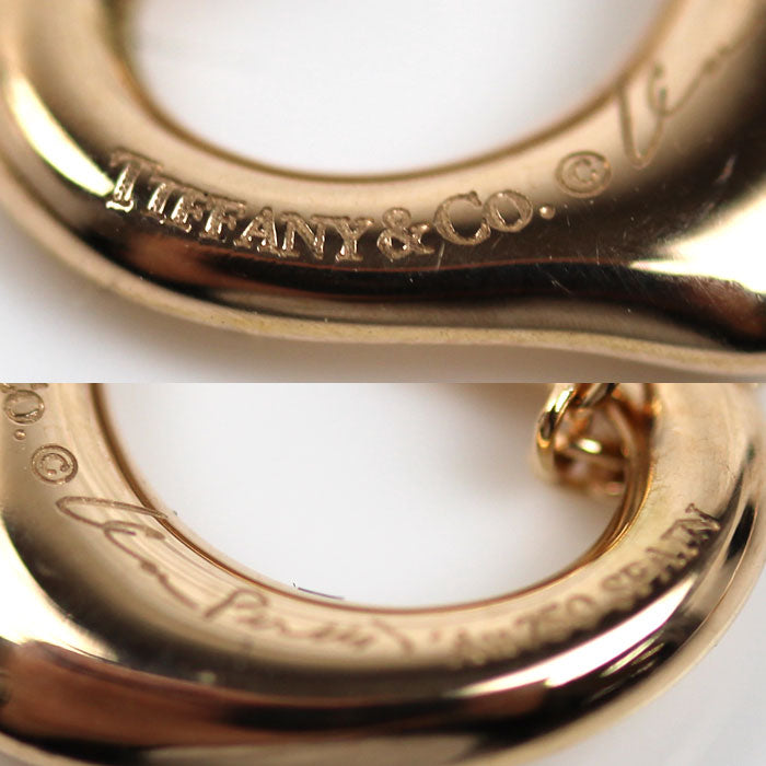 TIFFANY&Co. ティファニー K18PG ピンクゴールド オープンハート 11mm ネックレス ダイヤモンド 2.9g 40cm レディース【中古】【美品】
