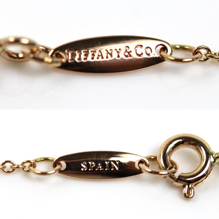 TIFFANY&Co. ティファニー K18PG ピンクゴールド オープンハート 11mm ネックレス ダイヤモンド 2.9g 40cm レディース【中古】【美品】