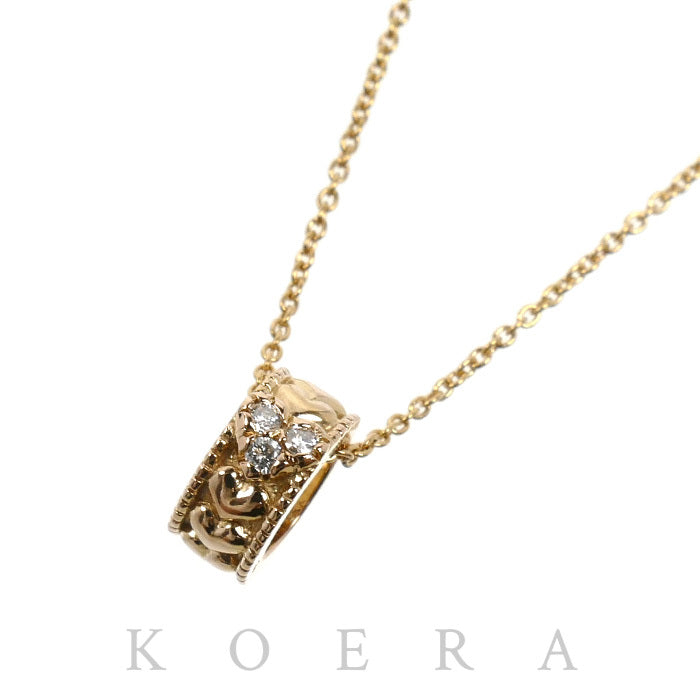 STAR JEWELRY スタージュエリー K18YG イエローゴールド ネックレス ダイヤモンド0.03ct 2.5g 40cm レディース【中古】