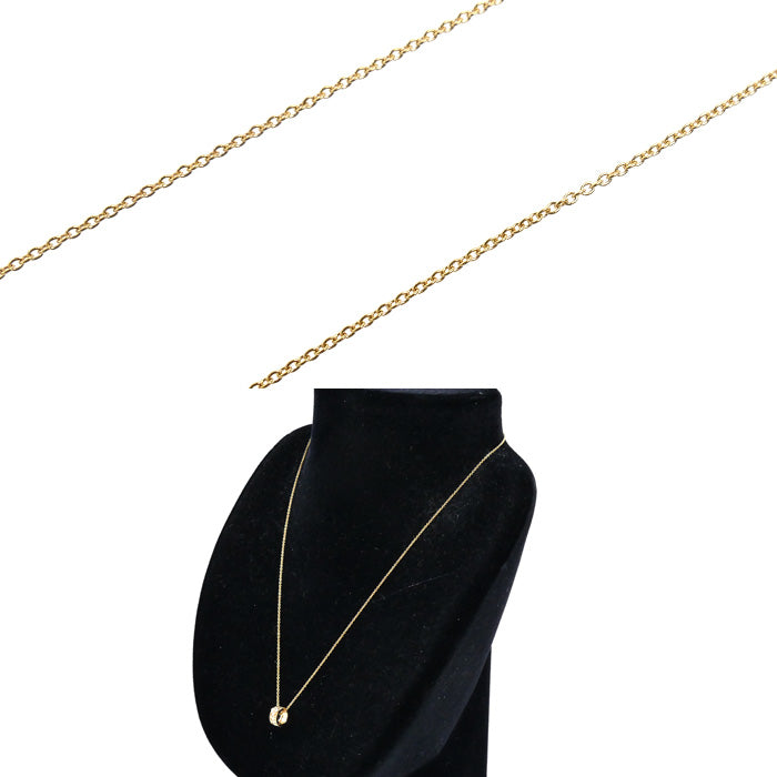 STAR JEWELRY スタージュエリー K18YG イエローゴールド ネックレス ダイヤモンド0.03ct 2.5g 40cm レディース【中古】