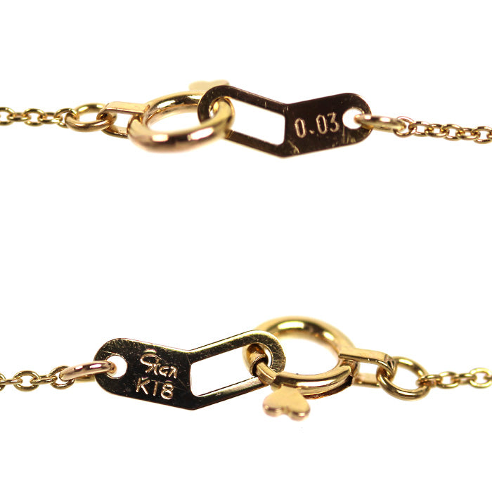 STAR JEWELRY スタージュエリー K18YG イエローゴールド ネックレス ダイヤモンド0.03ct 2.5g 40cm レディース【中古】