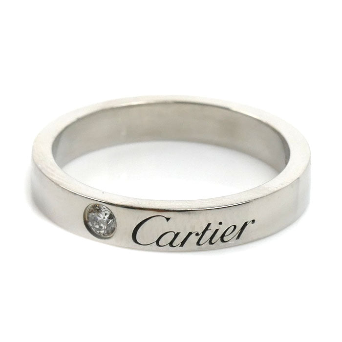 CARTIER カルティエ Pt950プラチナ ウェディング 1Pダイヤ リング・指輪 B4051347 ダイヤモンド 7号 47 4.2g レディース【中古】