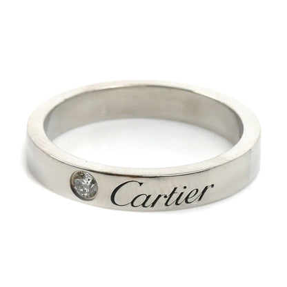 CARTIER カルティエ Pt950プラチナ ウェディング 1Pダイヤ リング・指輪 B4051347 ダイヤモンド 7号 47 4.2g レディース【中古】