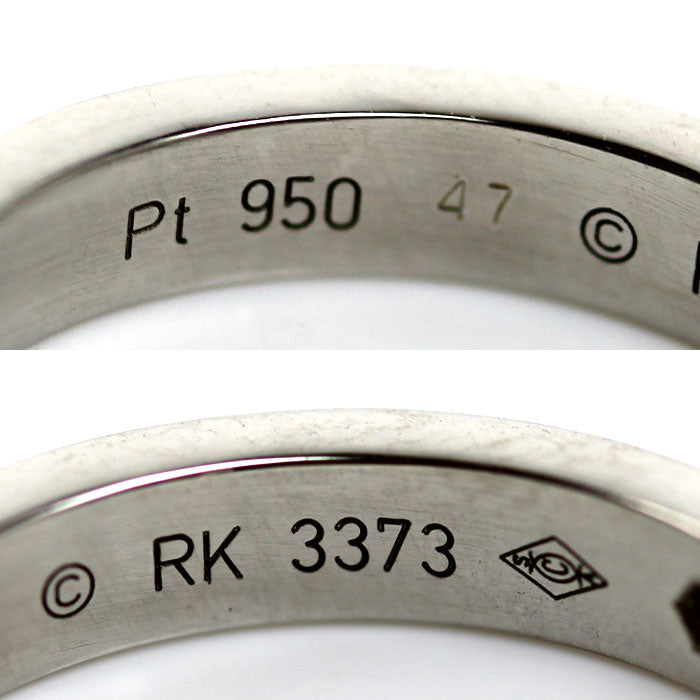 CARTIER カルティエ Pt950プラチナ ウェディング 1Pダイヤ リング・指輪 B4051347 ダイヤモンド 7号 47 4.2g レディース【中古】