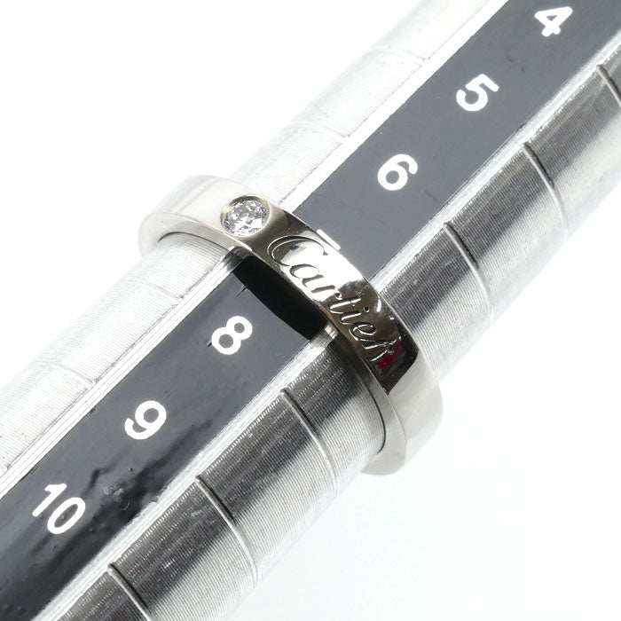 CARTIER カルティエ Pt950プラチナ ウェディング 1Pダイヤ リング・指輪 B4051347 ダイヤモンド 7号 47 4.2g レディース【中古】