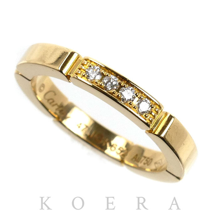 CARTIER カルティエ K18YG イエローゴールド マイヨンパンテール 4P ダイヤ リング・指輪 B4080347 ダイヤモンド 7号 47 3.8g レディース【中古】