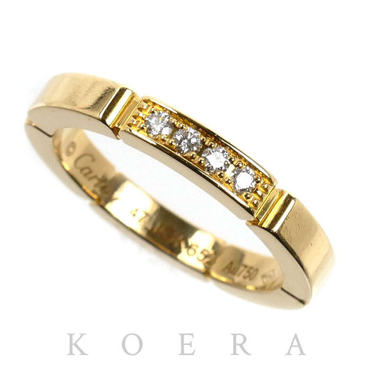 CARTIER カルティエ K18YG イエローゴールド マイヨンパンテール 4P ダイヤ リング・指輪 B4080347 ダイヤモンド 7号 47 3.8g レディース【中古】