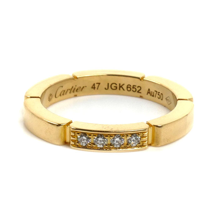 CARTIER カルティエ K18YG イエローゴールド マイヨンパンテール 4P ダイヤ リング・指輪 B4080347 ダイヤモンド 7号 47 3.8g レディース【中古】