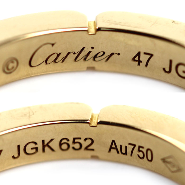 CARTIER カルティエ K18YG イエローゴールド マイヨンパンテール 4P ダイヤ リング・指輪 B4080347 ダイヤモンド 7号 47 3.8g レディース【中古】