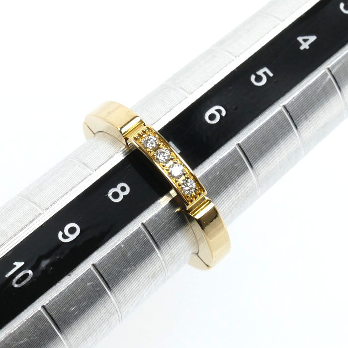 CARTIER カルティエ K18YG イエローゴールド マイヨンパンテール 4P ダイヤ リング・指輪 B4080347 ダイヤモンド 7号 47 3.8g レディース【中古】