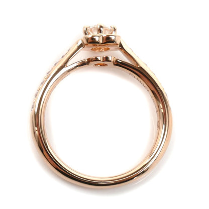 CHANEL シャネル K18PG ピンクゴールド カメリア ダイヤ リング・指輪 J10834 ダイヤモンド0.26ct 9号 49 3.4g レディース【中古】【美品】