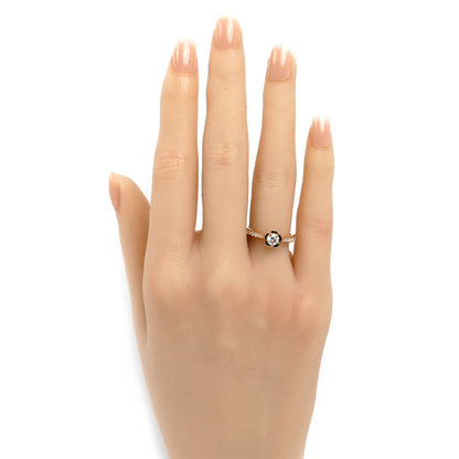 CHANEL シャネル K18PG ピンクゴールド カメリア ダイヤ リング・指輪 J10834 ダイヤモンド0.26ct 9号 49 3.4g レディース【中古】【美品】