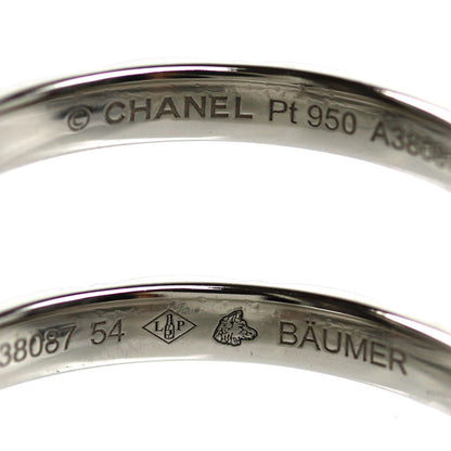 CHANEL シャネル Pt950プラチナ マトラッセ リング・指輪 14号 54 3.2g レディース【中古】【美品】
