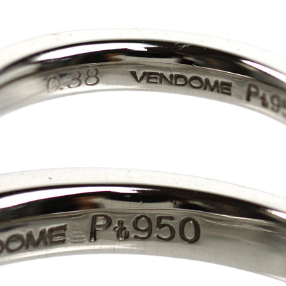 Vendome Aoyama ヴァンドーム青山 Pt950プラチナ ハーフエタニティ リング・指輪 ダイヤモンド0.38ct 7号 3.2g レディース【中古】【美品】
