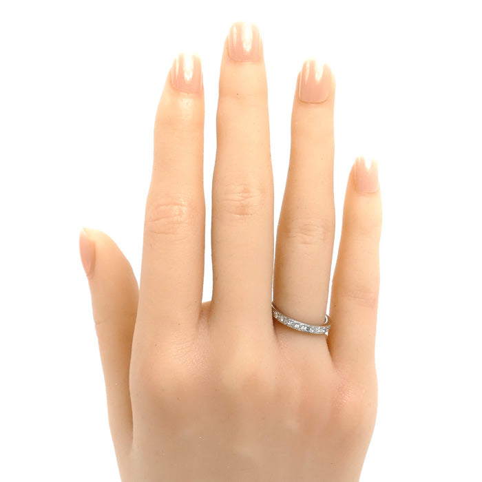 Vendome Aoyama ヴァンドーム青山 Pt950プラチナ ハーフエタニティ リング・指輪 ダイヤモンド0.38ct 7号 3.2g レディース【中古】【美品】