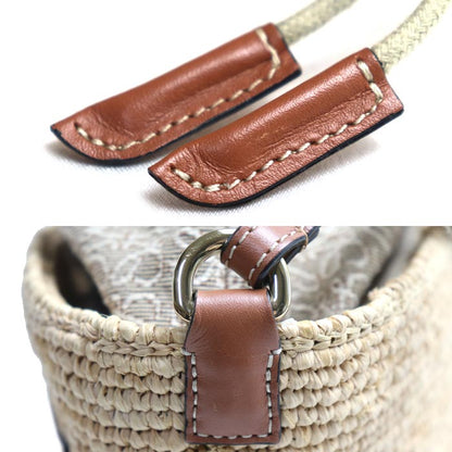 LOEWE ロエベ アナグラム ポシェット バスケット ショルダーバッグ ナチュラル/タン A689C70X08 レディース【中古】【美品】