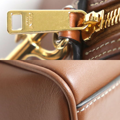 CELINE セリーヌ キュイル トリオンフ スモール ボストン 2Wayショルダーバッグ ブラウン 113773DU3.04LU レディース【中古】【美品】