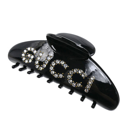 GUCCI グッチ ラインストーン レジン クリスタル付き ヘアアクセサリー ヘアクリップ 741950 JAAE0 8802 レディース【中古】【美品】