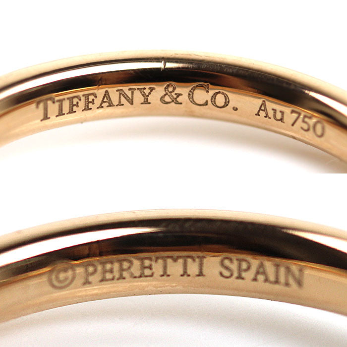 TIFFANY&Co. ティファニー K18PG ピンクゴールド カーブドバンド 1P ダイヤ リング・指輪 ダイヤモンド 9号 2.6g レディース【中古】