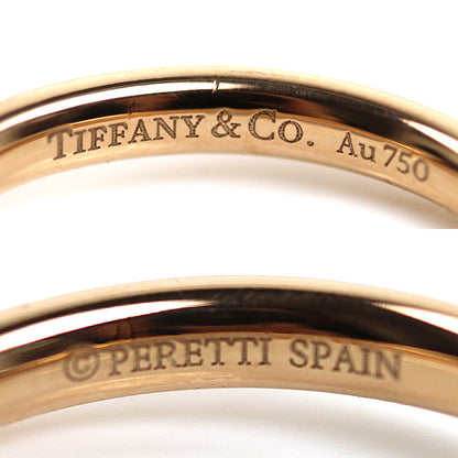TIFFANY&Co. ティファニー K18PG ピンクゴールド カーブドバンド 1P ダイヤ リング・指輪 ダイヤモンド 9号 2.6g レディース【中古】