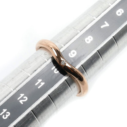 TIFFANY&Co. ティファニー K18PG ピンクゴールド カーブドバンド 1P ダイヤ リング・指輪 ダイヤモンド 9号 2.6g レディース【中古】