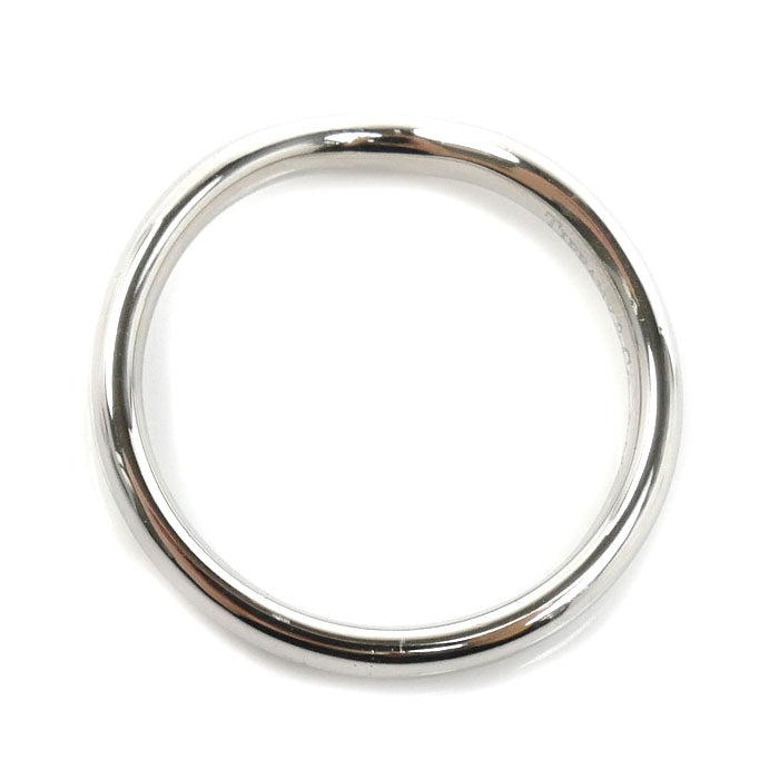 TIFFANY&Co. ティファニー Pt950プラチナ カーブドバンド 1P ダイヤ リング・指輪 ダイヤモンド 9号 3.7g レディース【中古】【美品】
