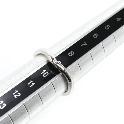 TIFFANY&Co. ティファニー Pt950プラチナ カーブドバンド 1P ダイヤ リング・指輪 ダイヤモンド 9号 3.7g レディース【中古】【美品】