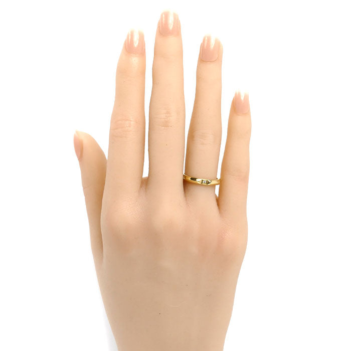 TIFFANY&Co. ティファニー K18YG イエローゴールド トゥルーバンド ダイヤ リング・指輪 ダイヤモンド 10号 3.3g レディース【中古】