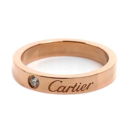 CARTIER カルティエ K18PG ピンクゴールド エングレーブド 1P ダイヤ リング・指輪 B4086448 ダイヤモンド 8号 48 3.6g レディース【中古】【美品】